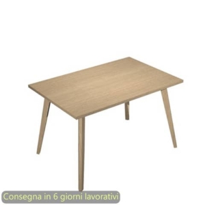 Scrivania piano Rovere 120x80xh.74,4 cm gamba rastremata in legno Rovere linea Woody Artexport - 6404-DKA-C-AQ-0