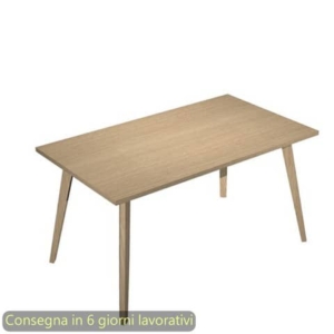Scrivania piano Rovere 140x80xh.74,4 cm gamba rastremata in legno Rovere linea Woody Artexport - 6402-DKA-C-AQ-0