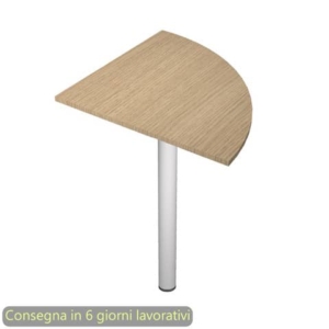 Raccordo angolare 90° con gamba Grigio alluminio per scrivanie Artexport Presto 80x80xh.69,5 cm Rovere - 313-11_C-0