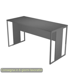 Scrivania piano Antracite 140x60x74,4 cm gamba a pannello con anello in metallo Antracite Blade Artexport - 482-T-AF-0