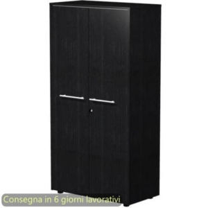 Armadio medio 82,8x43xh.158,2 cm con ante Flora Artexport Nero venato frassino - 937-73/8-0
