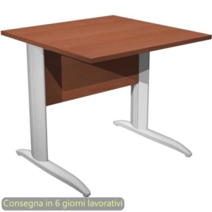 Scrivania piano Ciliegio 80x80xh.72 cm gamba ad L metallo Grigio alluminio Presto Artexport - 001K2/H/AA-0