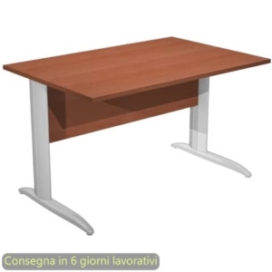 Scrivania Ciliegio 120x80xh.72 cm gamba ad L in metallo effetto cromato linea Presto Artexport - 004K2/H/AN-0