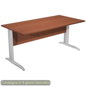 Scrivania Ciliegio 160x80xh.72 cm gamba ad L in metallo effetto cromato linea Presto Artexport - 003K2/H/AR-0