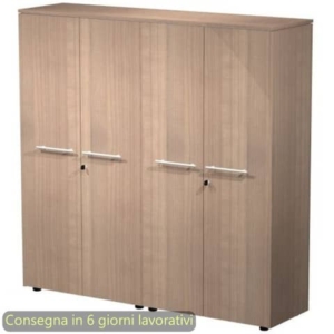 Coppia armadi medi con ante melaminico 162,8x43xh.158,2 cm Flora Artexport Noce arabis - 937C-73x2/K-0