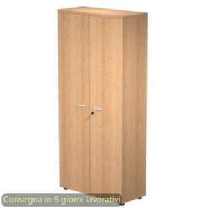 Mobile alto con ante con serratura 80x35xh.180 cm 3 ripiani Presto Artexport Faggio - 038-39-75M/6-0