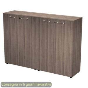 Coppia mobili medi con ante 180x45,3xh.126,2 cm Giunone Artexport Noce toscano - 235C-62-69_N-0