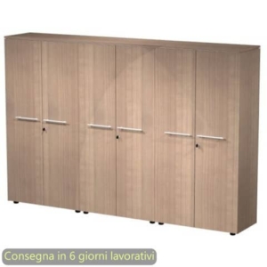 Composizione 3 mobili medi con ante melaminico 162,8x43xh.158,2 cm Flora Artexport Noce arabis - 937T-73x3/K-0