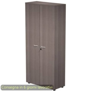 Mobile alto con ante con serratura 80x35xh.180 cm 3 ripiani Presto Artexport Frassino toscano-0