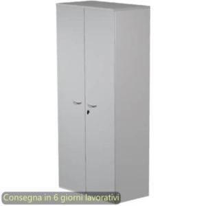 Mobile alto con ante con serratura 80x35xh.180 cm 3 ripiani Presto Artexport Grigio - 038-39-75M/9-0