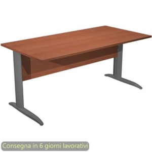 Scrivania Ciliegio 160x80xh.72 cm gamba ad L in metallo Antracite opaco linea Presto Artexport - 003K2/H/AF-0