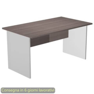 Scrivania Frassino toscano 140x80xH72 cm gamba a pannello Grigia linea Presto Artexport - 002PAN/F5-0
