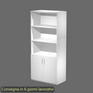 Mobile alto con ante basse 80x46xh.181,8 cm con serratura Flex Artexport Bianco BH+AB+BH-C/3-0