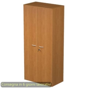 Mobile alto con ante con serratura 80x35xh.180 cm 3 ripiani Presto Artexport Noce chiaro - 038-39-75M/4-0