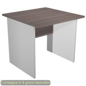 Scrivania Frassino toscano 80x80xh.72 cm gamba a pannello Grigia linea Presto Artexport - 001PAN/F5-0