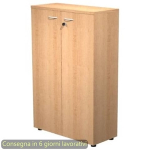 Mobile medio con ante con serratura 80x35xh.120 cm 2 ripiani Presto Artexport Faggio - 035-69M/6-0