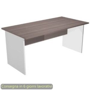 Scrivania Frassino toscano 160x80xH72 cm gamba a pannello Grigia linea Presto Artexport - 003PAN/F5-0