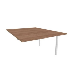 Postazione aggiuntiva bench piano Noce 120x160xh.75 cm gamba a ponte in acciaio Argento Practika P3 - ECBIC12-NO-A-0