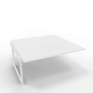 Postazione aggiuntiva bench piano Bianco 160x160xh.75 cm gamba ad anello in acciaio Bianco Practika P2 ECBIA16-BA-I-0