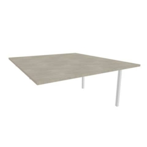 Postazione aggiuntiva bench cemento 140x160xh.75 cm gamba a ponte in acciaio Argento Practika P3 - ECBIC14-CL-A-0