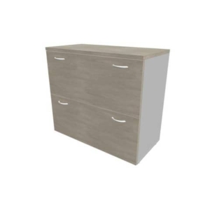 Armadio basso cemento con scocca Argento 90x45xh.81,5 cm con due classificatori estraibili Practika - ECEB90C-CL-AA-CL-0