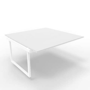 Postazione aggiuntiva bench piano Grigio 160x160xh.75 cm gamba ad anello in acciaio Bianco Practika P2 ECBIA16-GR-I-0