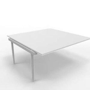 Postazione aggiuntiva bench piano Grigio 160x160xh.75 cm gamba a ponte in acciaio Argento Practika P3 - ECBIC16-GR-A-0