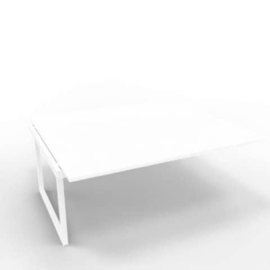 Postazione aggiuntiva bench piano Bianco 180x160xh.75 cm gamba ad anello in acciaio Bianco Practika P2 ECBIA18-BA-I-0