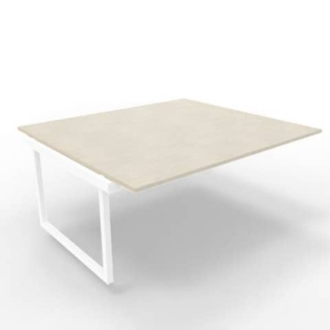 Postazione aggiuntiva bench cemento 180x160xh.75 cm gamba ad anello in acciaio Bianco Practika P2 ECBIA18-CL-I-0