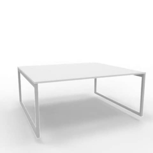 Bench piano Grigio 180x160xh.75 cm gamba ad anello in acciaio Argento linea Practika P2 Quadrifoglio - ECBEA18-GR-A-0