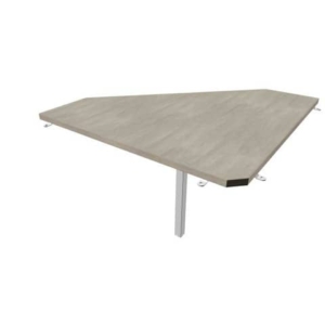 Raccordo 90° piano cemento 84x84xh.75 cm gamba in acciaio Argento per scrivanie Practika P1 Quadrifoglio ECRA9001-CL-A-0