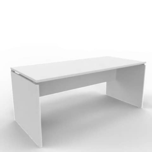 Scrivania piano Grigio 180x80xh.75 cm fianco a pannello in melaminico in tinta Practika P4 Quadrifoglio ECSLP180-GR-GR-0