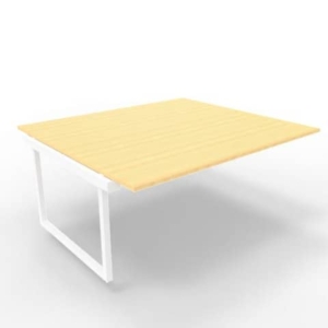 Postazione aggiuntiva bench piano Faggio 180x160xh.75 cm gamba ad anello in acciaio Bianco Practika P2 ECBIA18-FA-I-0