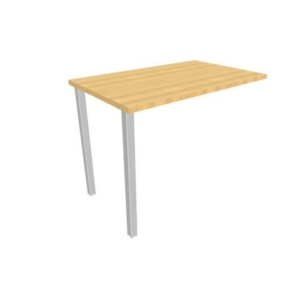 Dattilo scrivania sospeso piano Faggio 100x60xh.75 cm gamba sezione quadrata in acciaio Argento Practika ECDM100-FA-A-0