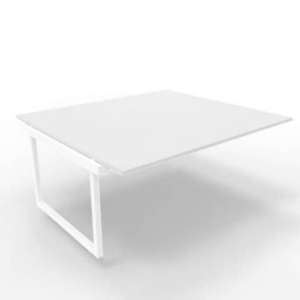 Postazione aggiuntiva bench piano Grigio 180x160xh.75 cm gamba ad anello in acciaio Bianco Practika P2 ECBIA18-GR-I-0