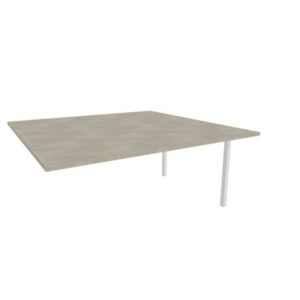 Postazione aggiuntiva bench cemento 160x160xh.75 cm gamba a ponte in acciaio Argento Practika P3 - ECBIC16-CL-A-0