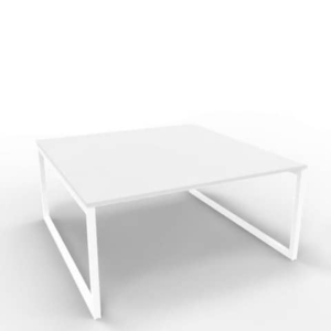 Bench piano Grigio 160x160xh.75 cm gamba ad anello in acciaio Bianco linea Practika P2 Quadrifoglio - ECBEA16-GR-I-0