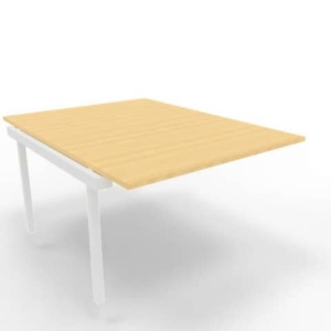 Postazione aggiuntiva bench piano Faggio 120x160xh.75 cm gamba a ponte in acciaio Bianco Practika P3 - ECBIC12-FA-I-0