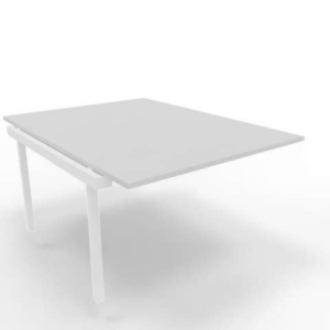 Postazione aggiuntiva bench piano Grigio 120x160xh.75 cm gamba a ponte in acciaio Bianco Practika P3 - ECBIC12-GR-I-0