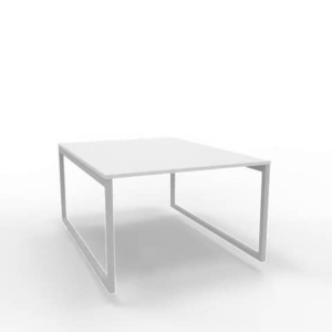Bench piano Grigio 120x160xh.75 cm gamba ad anello in acciaio Argento linea Practika P2 Quadrifoglio - ECBEA12-GR-A-0