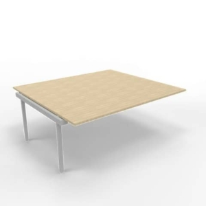 Postazione aggiuntiva bench piano Rovere 180x160xh.75 cm gamba a ponte in acciaio Argento Practika P3 - ECBIC18-RK-A-0
