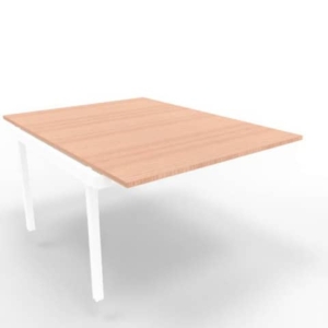 Postazione aggiuntiva bench piano Noce 120x160xh.75 cm gamba a ponte in acciaio Bianco Practika P3 - ECBIC12-NO-I-0