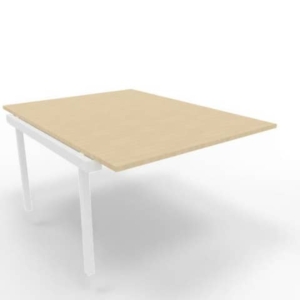 Postazione aggiuntiva bench piano Rovere 120x160xh.75 cm gamba a ponte in acciaio Bianco Practika P3 - ECBIC12-RK-I-0