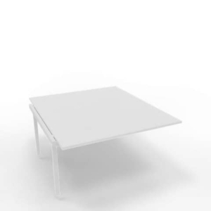 Postazione aggiuntiva bench piano Bianco 140x160xh.75 cm gamba a ponte in acciaio Bianco Practika P3 - ECBIC14-BA-I-0