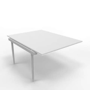 Postazione aggiuntiva bench piano Grigio 120x160xh.75 cm gamba a ponte in acciaio Argento Practika P3 - ECBIC12-GR-A-0