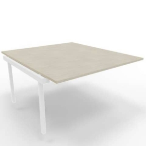 Postazione aggiuntiva bench cemento 140x160xh.75 cm gamba a ponte in acciaio Bianco Practika P3 - ECBIC14-CL-I-0