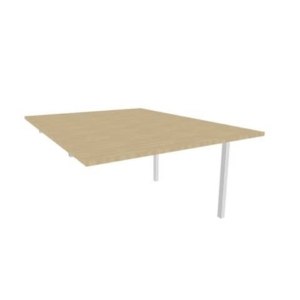 Postazione aggiuntiva bench piano Rovere 120x160xh.75 cm gamba a ponte in acciaio Argento Practika P3 - ECBIC12-RK-A-0