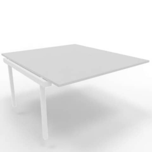 Postazione aggiuntiva bench piano Grigio 140x160xh.75 cm gamba a ponte in acciaio Bianco Practika P3 - ECBIC14-GR-I-0
