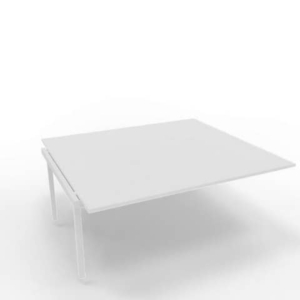 Postazione aggiuntiva bench piano Bianco 160x160xh.75 cm gamba a ponte in acciaio Bianco Practika P3 - ECBIC16-BA-I-0
