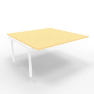Postazione aggiuntiva bench piano Faggio 160x160xh.75 cm gamba a ponte in acciaio Bianco Practika P3 - ECBIC16-FA-I-0